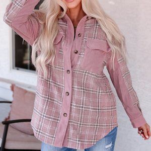 Plaid Pink Women's Jacket